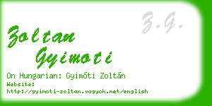 zoltan gyimoti business card